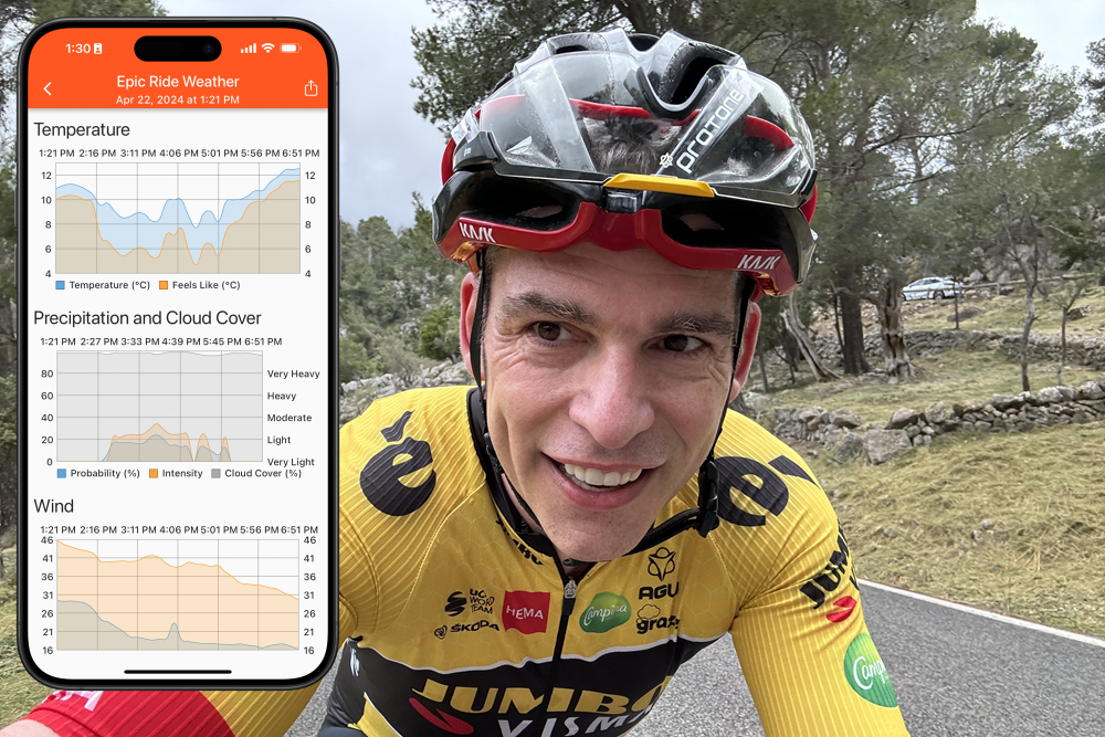 Epic Ride Weather, die perfekte Wetter-App für Radsportler